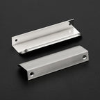 Ravinte Hardware 20 Pack Silver Cabinet Handles, 4.75 Inch (120mm) Finger Edge Pulls, 3.75 Inch Hole Center, Finger Pulls for Cabinets