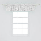 Ambesonne Nordic Window Valance, Viking Runes and Talismans Scandinavian Symbols with The Futhark Alphabet, Curtain Valance for Kitchen Bedroom Decor with Rod Pocket, 54" X 12", Dark Grey and White