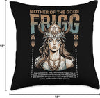 Nordic Vikings Legends Old Norse Mythology Gods Frigg Nordic Scandinavian Legends Old Norse Mythology Gods Throw Pillow, 18x18, Multicolor
