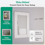 TokeShimi 55x36 LED Bathroom Mirror with 3-Color Lights,Anti-Fog Lighted Mirrors for Bathroom Wall,HD Tempered Glass,Memory Function,Waterproof,Shatterproof,UL Listed