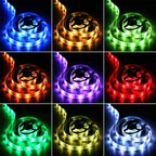 ACONDE 6.56 feet Battery Powered LED Strip Lights, 24 Keys Remote Controlled, DIY Indoor Decoration, 2 Pack