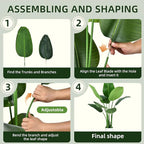 Bird of Paradise Plant Artificial 6ft,Faux Plants Indoor Tall with 12 Trunks - The Perfect Indoor Silk Floor Plant for Home Decor in Living Room, Office, and Bedroom (6FT Bird of Paradise)