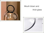 5" & 4" Wide Versatile Metal Candle Holder in Black with Handmade Thick, Heavy & Sturdy Glass Dome for Pillar Candle, Industrial, Modern, Shelf, Mantel, Veranda, Porch (2, Black, Large & Small)