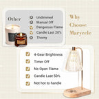 Marycele Candle Warmer Lamp with Timer, Unique Thanksgiving Gifts for Women Girls Sister Teacher with Best Wishes, Wax Melts Warmer for Jar Candles
