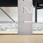 Abani Nuevo Collection Area Rug - Mid-Century Black and White Arch Knot Design - 2'6" x 6' - for Living Room, Bedroom & Office