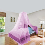 Just Relax Decorative Elegant Bed Net Canopy Set Including Full Hanging Kit, Ideal for Indoors or Outdoors, Intended for a for Covering Beds, Cribs, Hammocks (Pink, Twin/Full)