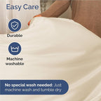Full Size 4 Piece Sheet Set - Comfy Breathable & Cooling Bed Sheets Set - Hotel Luxury Bedding for Women, Men, Kids, Teens, Boys & Girls - Deep Pockets, Ultra-Soft, Wrinkle Free - Oeko-Tex - Off White