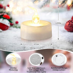 Topstone LED Candles with Remote and Timer,400+ Hours Battery Life,Realistic Flickering Flameless Votive Candles,Safe Decorative Lighting for Christmas/Wedding/Home Decor - 12 Pack Warm White