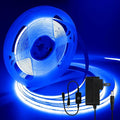 iNextStation COB LED Strip Light Blue 16.4FT 5M, DC12V CRI 93+ Dimmable Flexible LED Tape Lights for Bedroom, Kitchen, TV Backlight, Cupboard, Wardrobe, Home Lighting Decor
