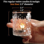 36pcs Votive Candle Holders for Wedding Centerpieces, Clear Glass Candle Holder in Bulk, Tealight Candle Holder for Party Decorations and Home Decor