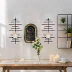 AIM & GGKK Wall Candle Sconce Set of 2,Black Wall Mounted Candle Holder for Home,Living Room, Dining Room,Rustic Farmhouse Boho Decoration