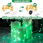 6 Pack LED Fairy Lights 7ft Battery Powered Waterproof Silver Wire 20 Led Mini String Mason Jar Lights for DIY Wedding Party Bedroom Patio Easter Christmas (Green)