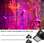 Brizled Halloween Lights, 262.46FT 800 LED Halloween Lights, Mini Purple Light 8 Modes Waterproof, Plug in Orange LED String Light for Outdoor Indoor Thanksgiving Party Decor (Orange & Purple)