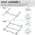 7 Inch Full Metal Bed Frame, Compatible with Most Brand Box Spring Or Mattress, 9-Leg Support Metal Bed Base, Noise-Free, Easy Assembly, Black