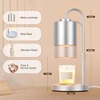 CASTLELIFE Candle Warmer Lamp with Timer & Dimmer, Height Adjustable Electric Wax Melt Warmer for Jar Candles, Gifts for Mom Home Decor, Silver