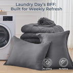 HEVUMYI Twin Comforter Set - 5-Piece All Season Bed in a Bag Twin, Ultra Soft Bedding Set with Comforter, Flat Sheet, Fitted Sheet, Pillowcases, Pillow Shams, Dark Grey