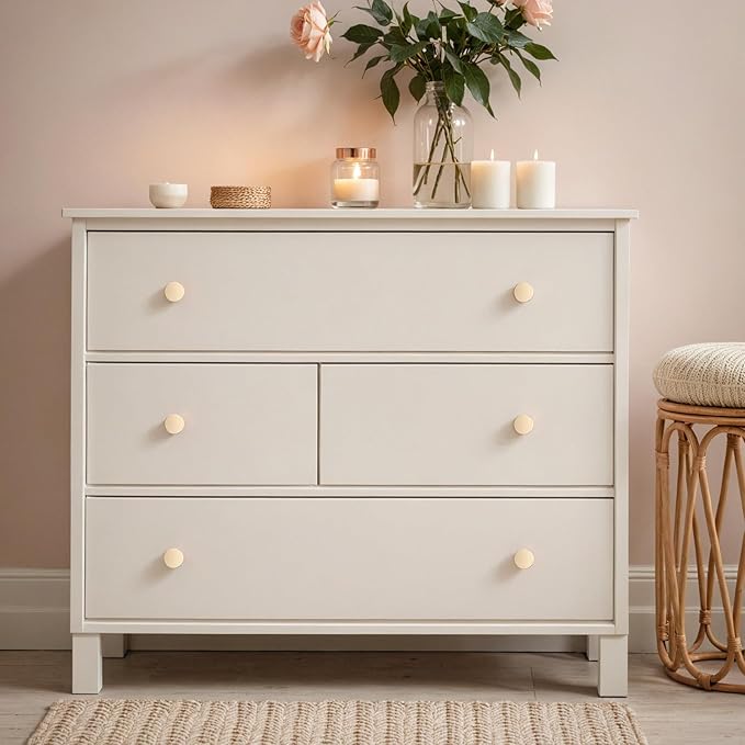 Ravinte 1 Pack Cabinet Knobs Champagne Gold Kitchen Cabinet Knobs Round Dresser Drawer Pulls Closet Door Pulls 1-1/5 Inch