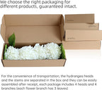 4pcs 21" Faux White Hydrangeas Artificial Flowers, Real Touch Silk Hydrangea Flowers with Stems for Bridal Wedding Bouquet Party Home Decor