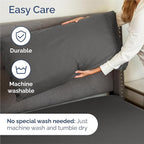 Split King Size 5 Piece Sheet Set - Comfy Breathable & Cooling Bed Sheets Set - Hotel Luxury Bedding for Women, Men, Kids, Teens, Boys & Girls - Deep Pockets, Soft, Wrinkle Free - Oeko-Tex - Charcoal