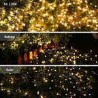 Brizled Christmas Lights Warm White, 2 Pack 33ft 100 LED Christmas String Lights, 120V UL Certified Connectable Xmas Tree Lighting Mini Xmas Light Set for Holiday Tree Home Party Indoor Outdoor Decor