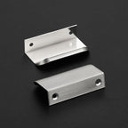 Ravinte Hardware 10 Pack Silver Cabinet Handles, 3 Inch (76mm) Finger Edge Pulls, 2 Inch Hole Center, Finger Pulls for Cabinets