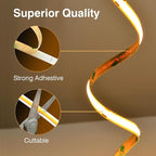 COB LED Strip,LED Strip Lights 3M/9.84ft,Touch Dimmable LED Strips,CRI90+,3000K Warm White cob led,960LEDs,24V LED Tape Lights,Indoor for Bedroom, Kitchen, TV, Mirror,Cabinet