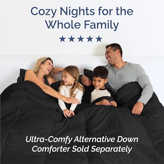King Size 4 Piece Sheet Set - Comfy Breathable & Cooling Bed Sheets Set - Hotel Luxury Bedding for Women, Men, Kids, Teens, Boys & Girls - Deep Pockets, Ultra-Soft and Wrinkle Free - Oeko-Tex - Black