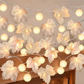Thanksgiving Decorations-3 Pack 60LED Pumpkin Lights Fall Garland with 3D Pumpkin Enlarged Maples Leaf Battery Operated Pumpkin Thanksgiving Decor Autumn Fall Decor for Home Indoor Outdoor Holiday