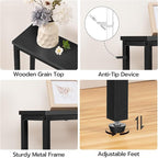 HOOBRO 63" Narrow Console Table with Charging Station, 5.9" Sofa Table with 2 Power Outlets and USB Ports, Long Entryway Tables Behind Couch Table, for Hallway, Livingroom, Black BB165UXG01