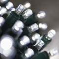 50 Count LED Cool White Christmas Lights, 25 ft Green Wire Indoor/Outdoor Commercial Grade Wide Angle Mini String, 6" Spacing, 5mm Bulbs