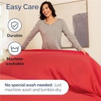 Full Size 4 Piece Sheet Set - Comfy Breathable & Cooling Bed Sheets Set - Hotel Luxury Bedding for Women, Men, Kids, Teens, Boys and Girls - Deep Pockets, Ultra-Soft & Wrinkle Free - Oeko-Tex - Red