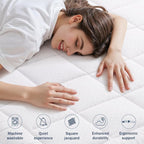 OLANLY Full Quilted Fitted Mattress Pad – Soft Pillow Top Mattress Topper, Down Alternative Fill, Cooling Comfort Breathable Mattress Cover, Machine Washable Deep Pocket Mattress Protector, White