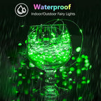 4 Pack 20FT 60LED Christmas Battery Operated Fairy Lights with Timer, Waterproof Battery String Lights Outdoor Indoor, Battery Twinkle Lights for Bedroom Wedding Birthday Party Christmas (Green)
