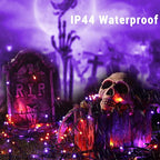 Brizled Halloween Lights, 262.46FT 800 LED Halloween Lights, Mini Purple Light 8 Modes Waterproof, Plug in Orange LED String Light for Outdoor Indoor Thanksgiving Party Decor (Orange & Purple)