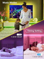 Led Lights for TV for 32-80 Inch, 20ft TV Led Backlight, RGB Led Strip Lights Music Sync Color Changing, USB Light Strip with Remote, App Control Led Lights for Bedroom, Gaming Accessories