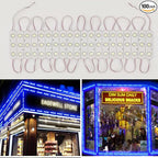 LED Module, Windows Lights Blue 100pcs 49.8 Ft 5730 SMD 150LM Per LED Module IP65 Waterproof Decorative Light for Advertising Signs with Tape Adhesive Backside (Blue Light)