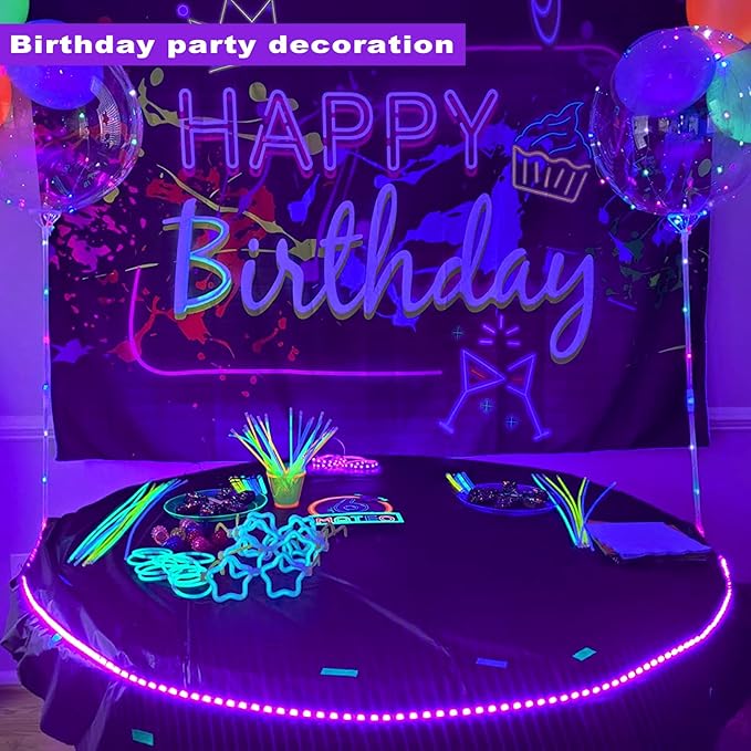 6.6ft Black Light LED Strips, 120 Lamp Beads, USB Cable 1.5m LED Black Light Strip Kit, DC5V 10W Flexible Blacklight strip lights, Non-Waterproof UV Light Strip for Indoor, TV Decor, Party, Halloween