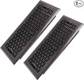 4x10 Inches 2 Pack Heavy Duty Walkable Floor Register - Easy Adjust Air Supply Lever Decorative Floor Vent Covers - Boston Design Vent Covers for Home - Oil Rubbed Bronze