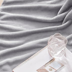 Exclusivo Mezcla Fleece Throw Blanket for Couch, Sofa, 300GSM Super Soft and Warm Blankets, Light Grey Throw All Season Use, Cozy, Plush, Lightweight, 50x60 Inches