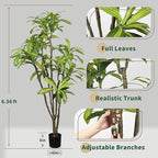 6.56ft Tall Dracaena Draco Artificial Tree, Handmade Dracaena Draco Tree, Fake Dracaena Draco with Faux Silk Leaves, Artificial Plants for Home Office Indoor Outdoor Party Wedding Decor