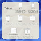 LuxClub 5 PC Sheet Set Bed Sheets Deep Pockets 16" Eco Friendly Wrinkle Free Cooling Machine Washable Hotel Bedding Silky Soft - Marine Blue Split King