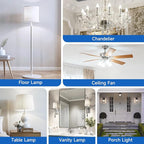 SHINESTAR 12-Pack E12 LED Candelabra Light Bulbs 40 Watt Equivalent, 5000K Daylight, Chandelier Bulb, 6W B11 Candle Small Base Ceiling Fan Light Bulbs, Non-Dimmable,12 Count (Pack of 1)