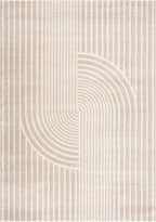 Abani Area Rug for Living Room -Nuevo 5' x 8' Beige Arch Pattern Area Rug, Soft and Durable Living Room Rug, Stain and Fade Resistant, Chic Modern Design, Pet & Kid Friendly