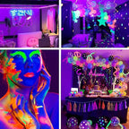 66 Foot Black Light Strips & Remote, Dimmable Flexible Blackights Strip Lights for Glow Party Body Paint Birthday Bedroom Room Fluorescent Tapestry Poster, Non-Waterproof 1200 LEDs 66ft/20M