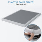 4 Inch Box Spring for Queen Bed Base, Low Profile Metal Queen Size Box Spring with Fabric Cover, 3000 Lbs Max Weight Capacity Mattress Foundation, Noise-Free, Easy Assembly