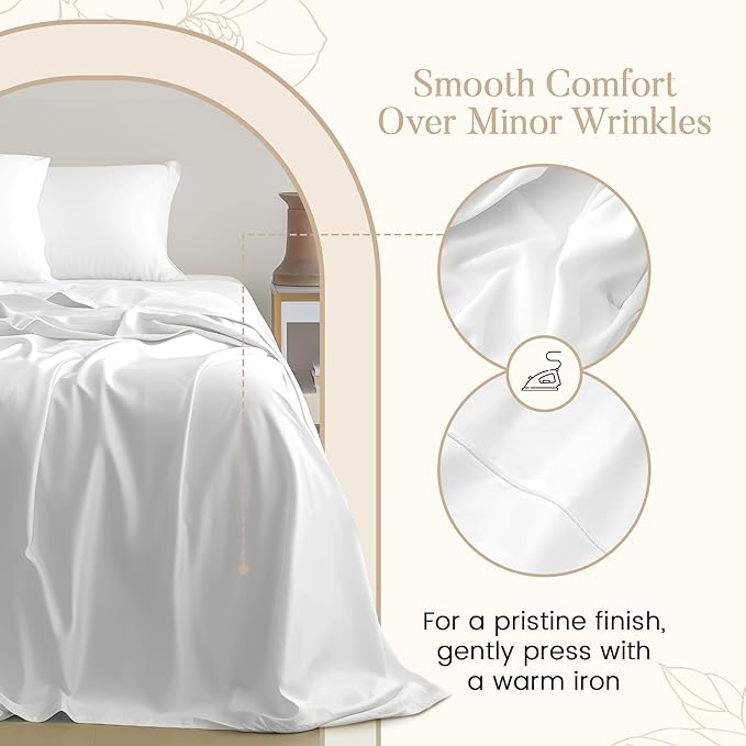 800 Thread Count Egyptian Cotton Sheets Queen Sheet Set Deep Pocket,100% Cotton Bed Sheets Queen Size Set, No Pill Soft & Comfy Naturally Cool Breathable Elasticated Sheet & Pillowcase Sets- Chocolate