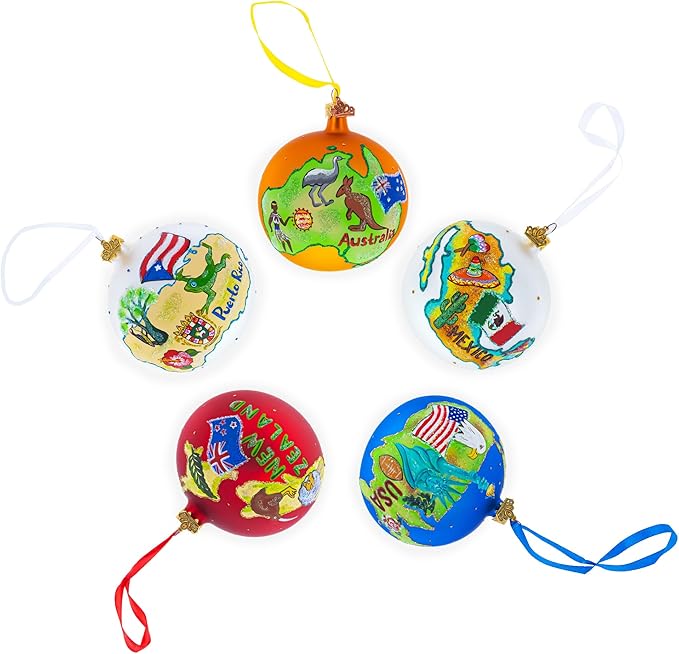 Geirangerfjord, Norway Glass Ball Christmas Ornament 4 Inches