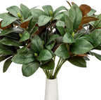 4 Pcs Artificial Magnolia Leaves Branches 30 Inch Each with 3 Branches with Magnolia Fruit Faux Stems for Indoor Outdoor Home Wedding Floral Arrangement Decoration