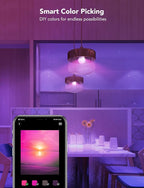 Govee Smart Light Bulbs, WiFi & Bluetooth Color Changing Light Bulbs, Music Sync, 16 Million DIY Colors RGBWW Color Lights Bulb, Work with Alexa, Google Assistant Home App, 800 Lumen, 6 Pack