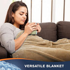 Walensee Fleece Blanket Plush Throw Fuzzy Lightweight (XL-Twin Size 66x90 Tan Camel/Taupe) Super Soft Microfiber Flannel Blankets for Couch, Bed, Sofa Ultra Luxurious Warm and Cozy for All Seasons